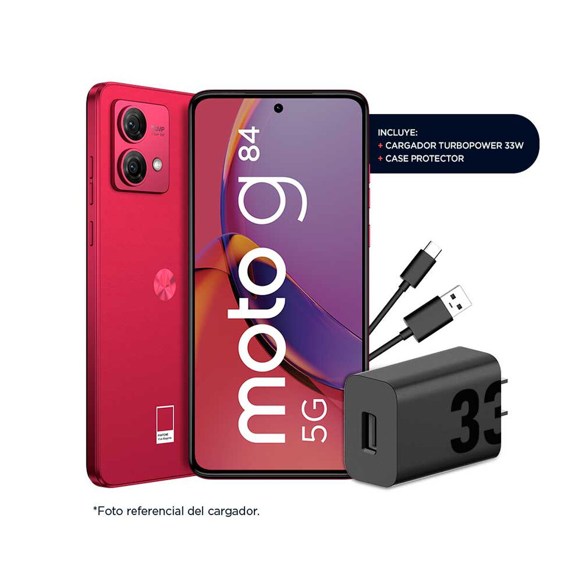 Celular Motorola Moto G84 5G 256GB 6,55" Magenta Liberado