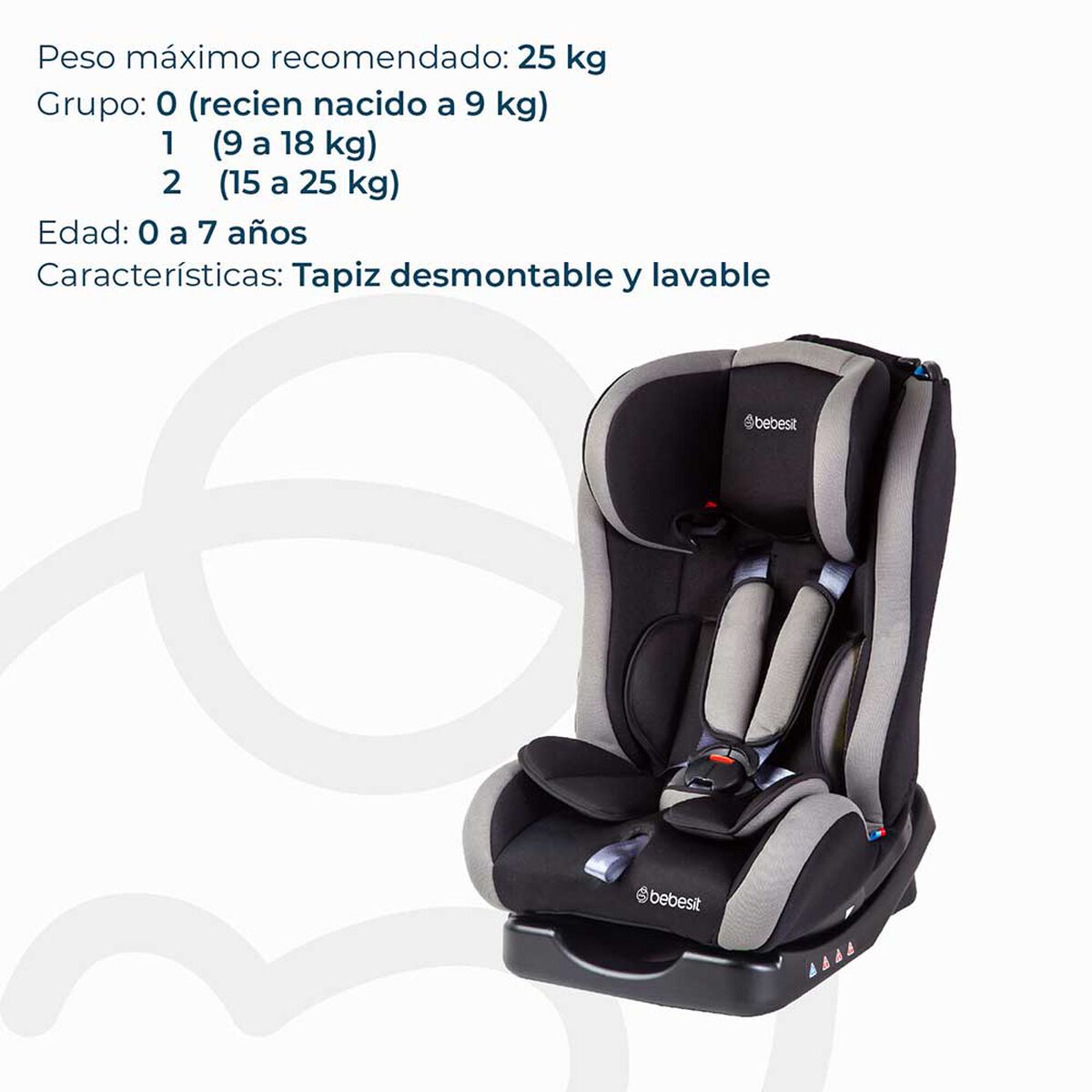 Silla de Auto Orbit Gris Bebesit