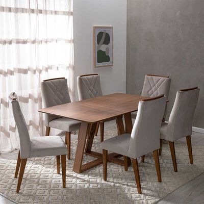 Imagen 2 del producto Juego de Comedor Decocasa Avena 6 Sillas Canela