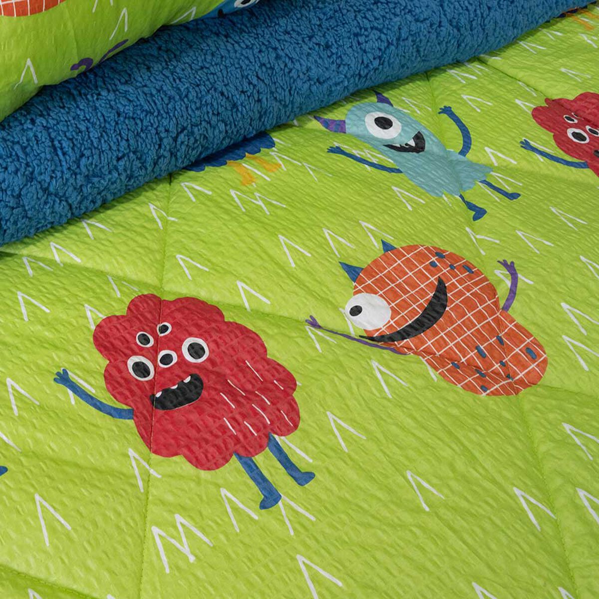 Plum&oacute;n Infantil Doral 1.5 Plazas Senses Estampado Monster