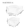 Juego de Living Elegant Detail Marsella Sofá 3 Cuerpos + Sofá 2 Cuerpos Beige