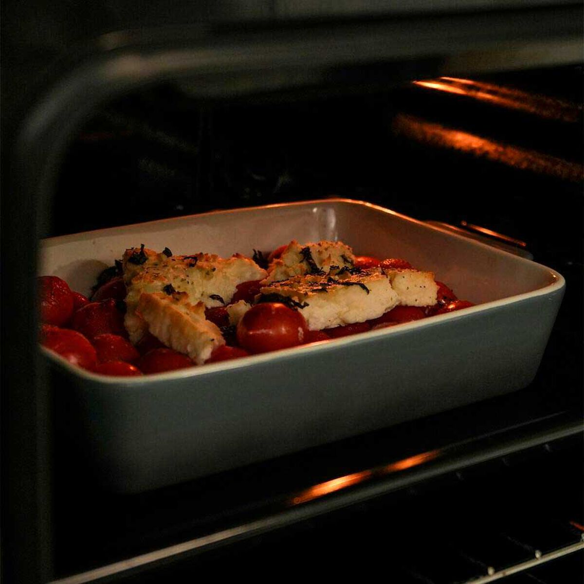 Set 3 Fuentes de Cer&aacute;mica para Horno Gris Simplit