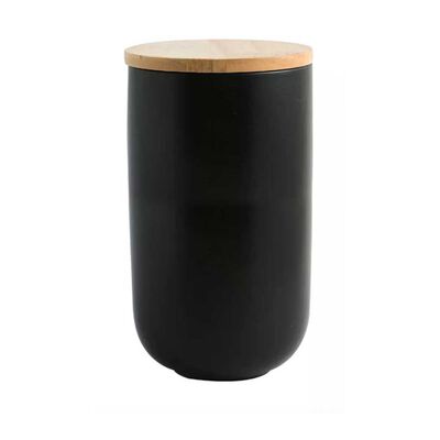 Imagen 1 del producto Contenedor de Cerámica Hermético Tapa Madera Simplit L Negro