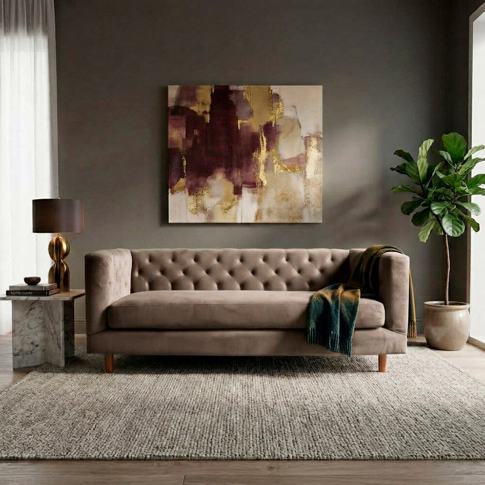 Sofá Tela Velvet Latam Home Brescia 3 Cuerpos