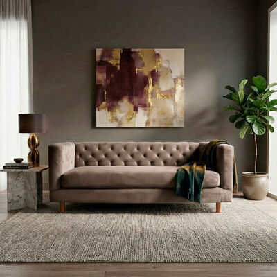 Sof&aacute; Tela Velvet Latam Home Brescia 3 Cuerpos