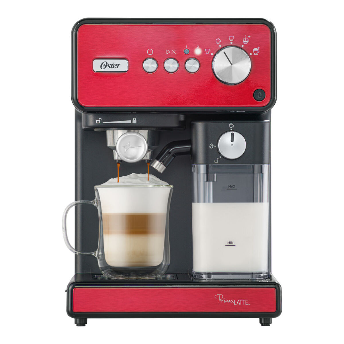 Cafetera espresso Oster&reg; PrimaLatte, Roja