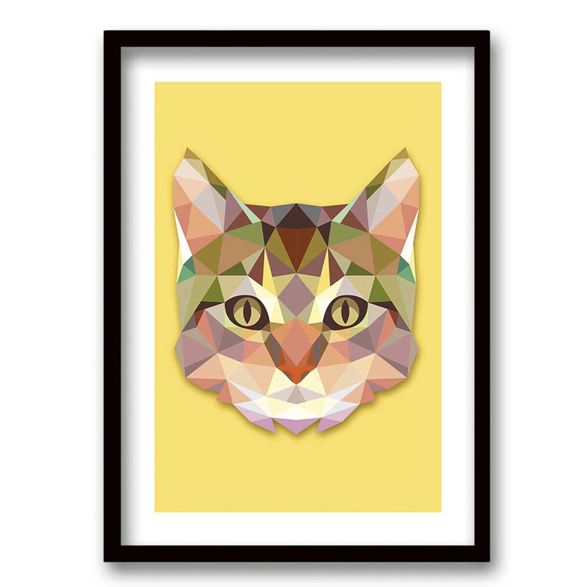 Cuadro Decorativo Retela Cat Triangle 70 x 50 cm