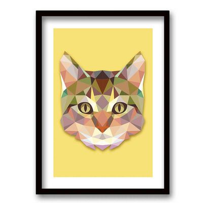 Imagen 1 del producto Cuadro Decorativo Retela Cat Triangle 70 x 50 cm