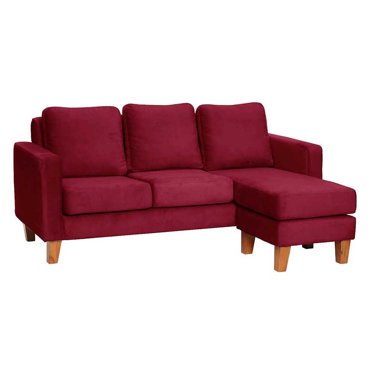 Sofá Seccional Intercambiable Latam Home Venecia 3 Cuerpos Burdeo
