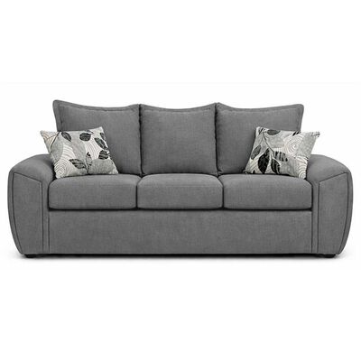 Sof&aacute; Elegant Detail New Houston 3 Cuerpos Gris