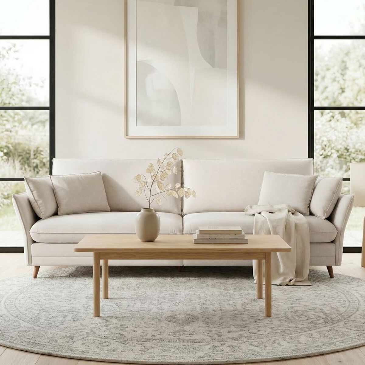 Sof&aacute; Exit Nazar 3 Cuerpos Beige Claro