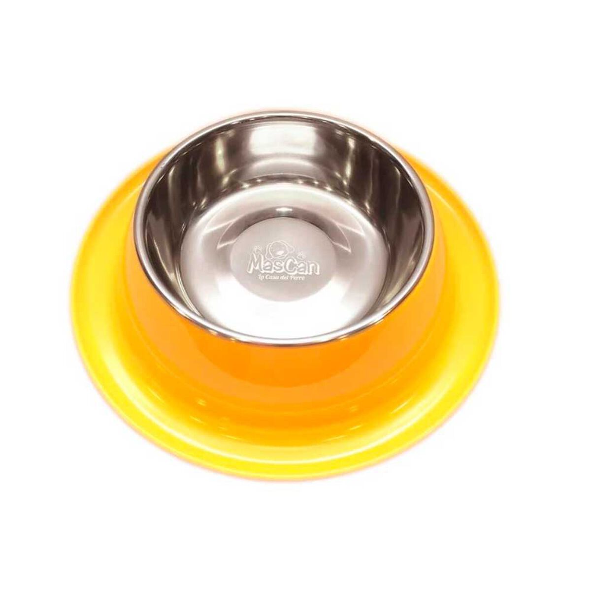 Plato Melamina Anti-Hormigas Amarillo Para Perro S Mascan