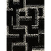 Bajada de Cama Idetex Shaggy Maze 150 x 200 cm Negro