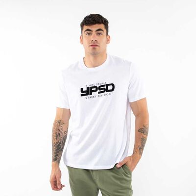 Polera Algodón Con Estampado Manga Corta Hombre Icono