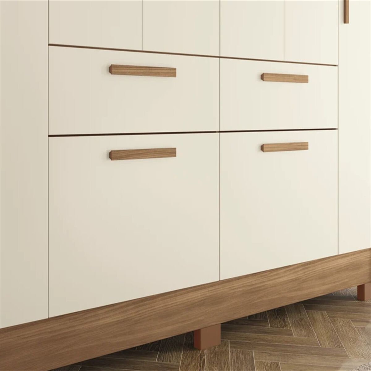 Closet Altavision Guarapuava 6 Puertas 4 Cajones Caf&eacute; Blanco
