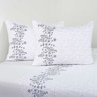 Juego de Sábanas Cannon 2 Plazas Pramini 200 Hilos Blanco