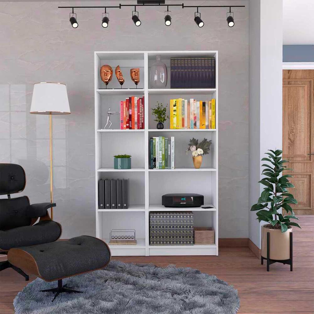 2 Estantes 5 Repisas TuHome Home Blanco