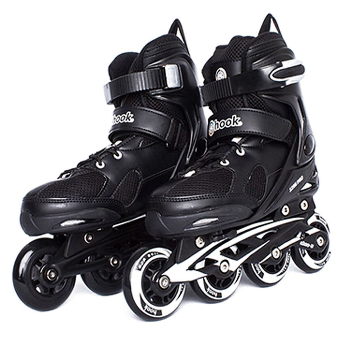 Patines Roller en línea Fitness Adulto Negro Talla M Hook