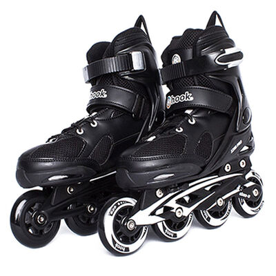 Patines Roller en línea Fitness Adulto Negro Talla M Hook