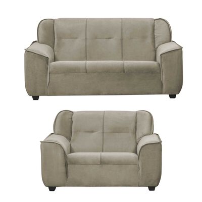 Juego de Living Innovamuebles Francia Sofá 3 Cuerpos + Sofá 2 Cuerpos Beige