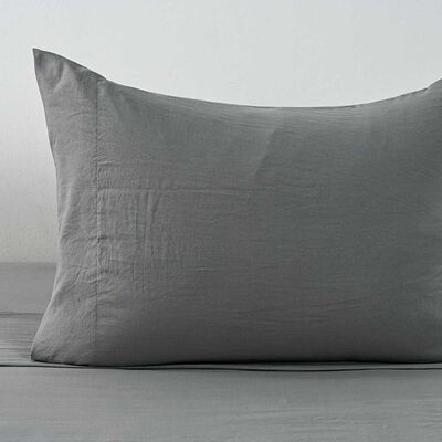 Imagen 2 del producto Juego de Sábanas American Family 1.5 Plazas Liso Prewash Gris