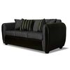 Juego de Living Elegant Detail Oklahoma Sof&aacute; 3 Cuerpos + Sof&aacute; 2 Cuerpos Gris Oscuro
