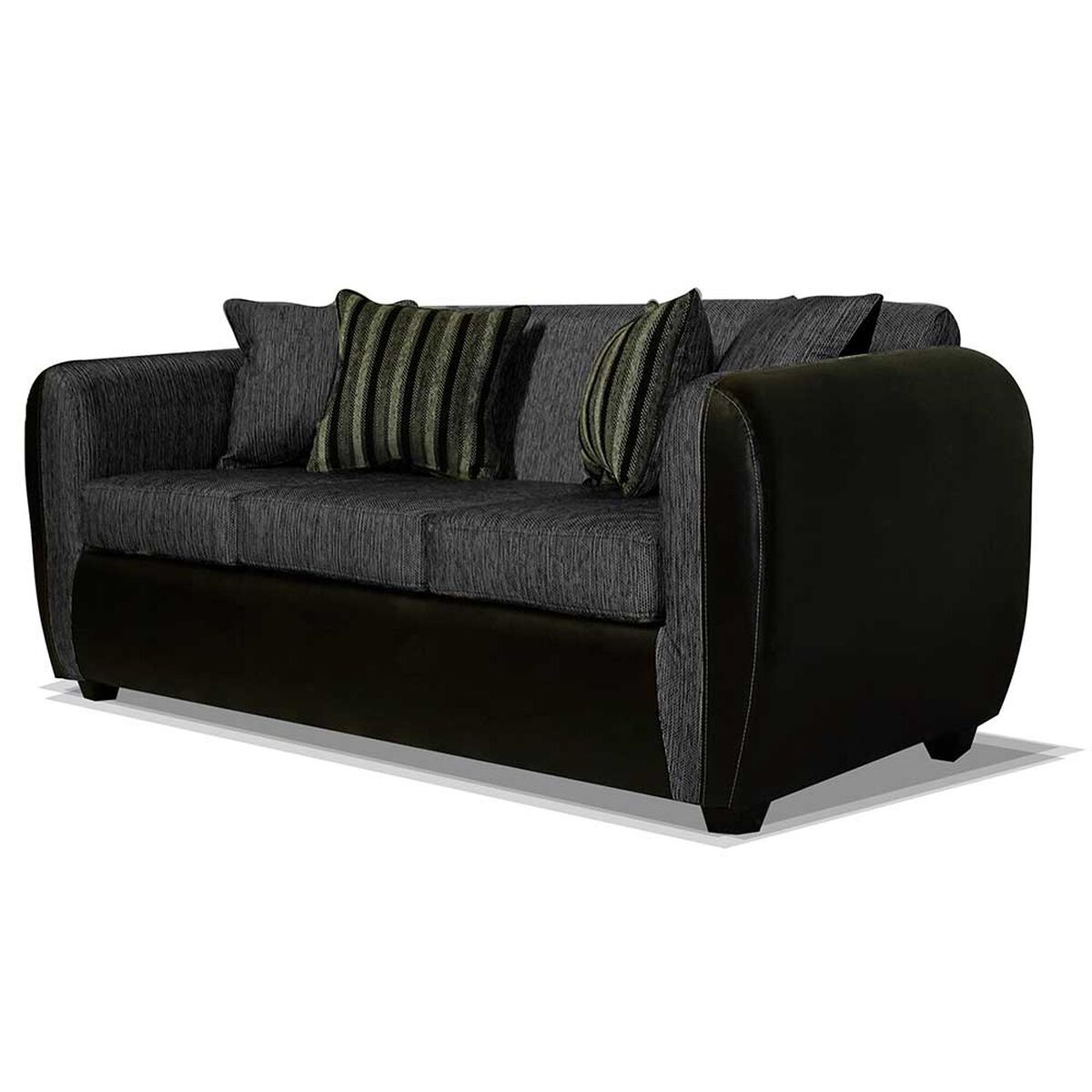 Juego de Living Elegant Detail Oklahoma Sof&aacute; 3 Cuerpos + Sof&aacute; 2 Cuerpos Gris Oscuro