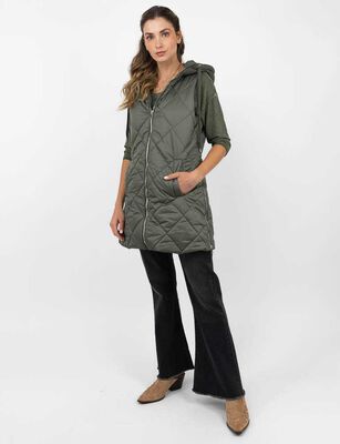 Imagen 2 del producto Parka Larga Sin Mangas Mujer Alma Verde