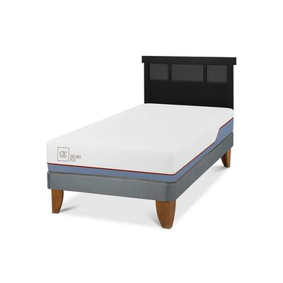 Imagen 2 del producto Cama Europea CIC 1,5 Plazas Excellence Plus + Respaldo Dublin Negro