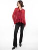 Blusa Transparente Nudos Manga Larga Mujer Zibel