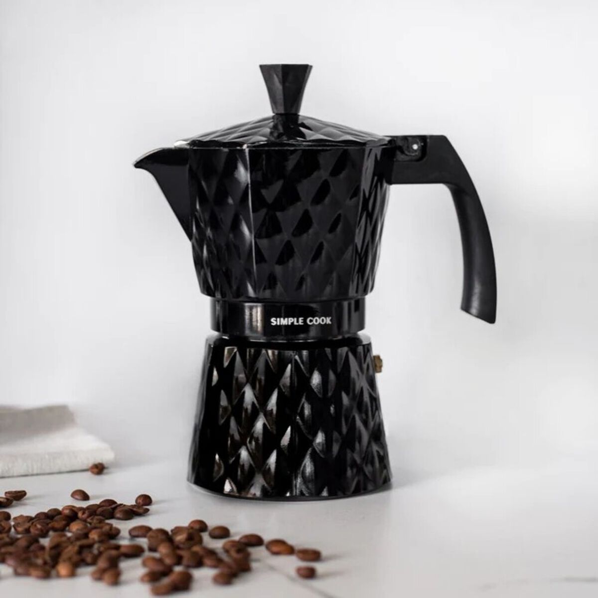 Cafetera Simple Cook Roma 6 Piezas Negro