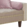 Futón Black Factory Vanguardia 3 Cuerpos Beige Rosa
