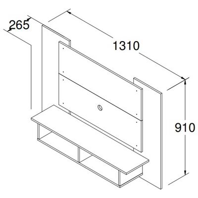 Imagen 2 del producto Panel TV Exit Atlanta Hasta 55"" Roble Gris