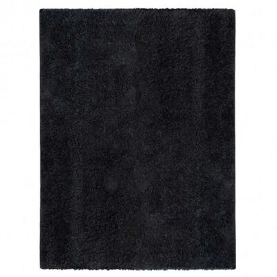 Alfombra Shaggy Idetex Lisa Negra 50 x 100 cm