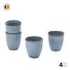 Set 4 Vasos Cer&aacute;mica Simplit Amalfi 270 ml