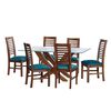 Juego de Comedor Latam Home Alicante 6 Sillas Azul Petr&oacute;leo