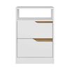 Velador VekkaHome Sole 2 Cajones Blanco