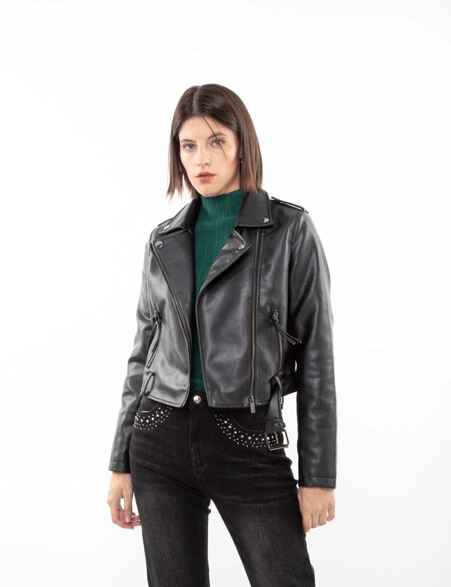 Chaqueta Biker Ecocuero Mujer Fiorucci