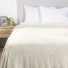 Frazada Flannel Embossed Mashini 2 Plazas Liso Crudo