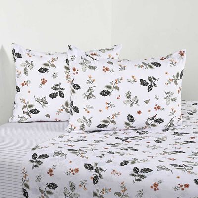 Imagen 1 del producto Juego de Sábanas Elements & Co 200 Hilos 2 Plazas Bird Blanco