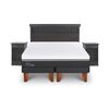 Cama Europea CIC Base Dividida King Ortopedic Advance + Respaldo + 2 Veladores Dublin