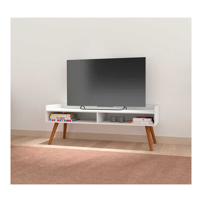 Rack TV Stanford Barras Hasta 50" Blanco