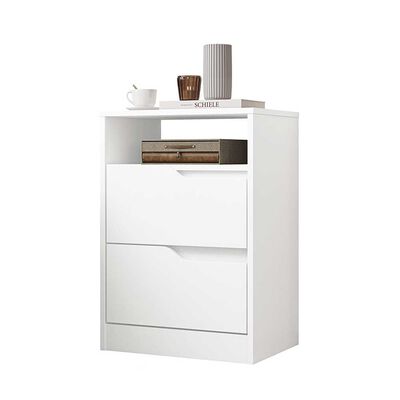 Velador VekkaHome Sole 2 Cajones Blanco