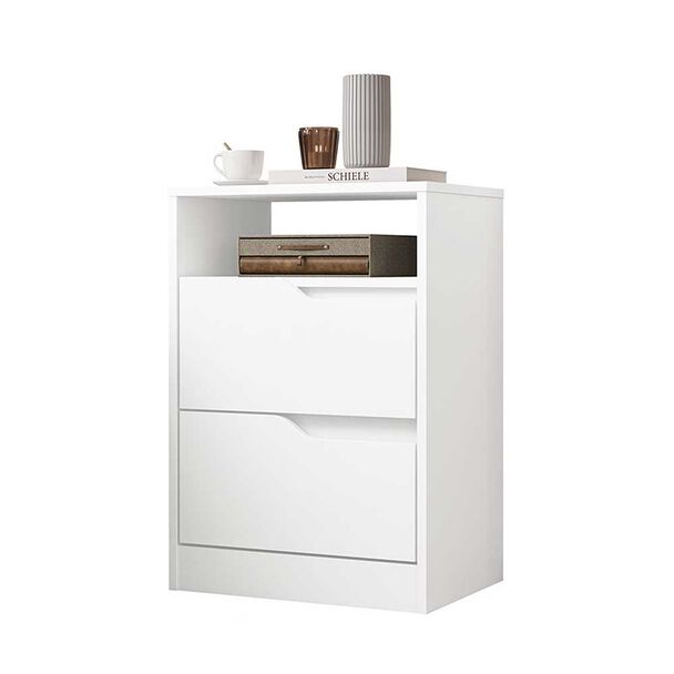 Velador VekkaHome Sole 2 Cajones Blanco