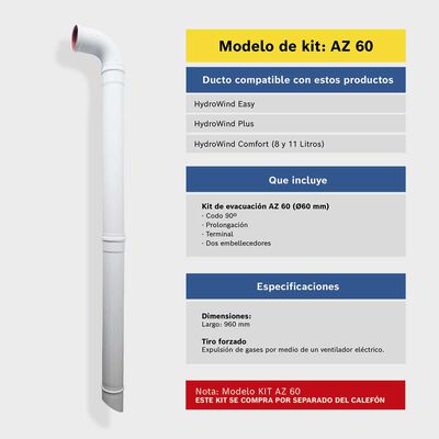 Imagen 2 del producto Kit de extracción Junkers AZ 60 mm