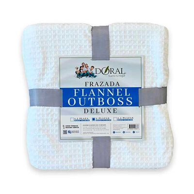 Imagen 1 del producto Frazada Poliéster Doral 2 Plazas Deluxe Blanco