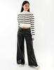 Pantalón Wide Led Ecocuero Mujer Icono