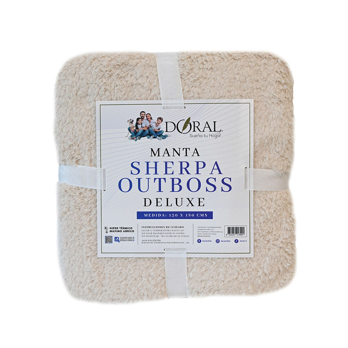 Manta Doral Sherpa Outboss 130x180 Beige
