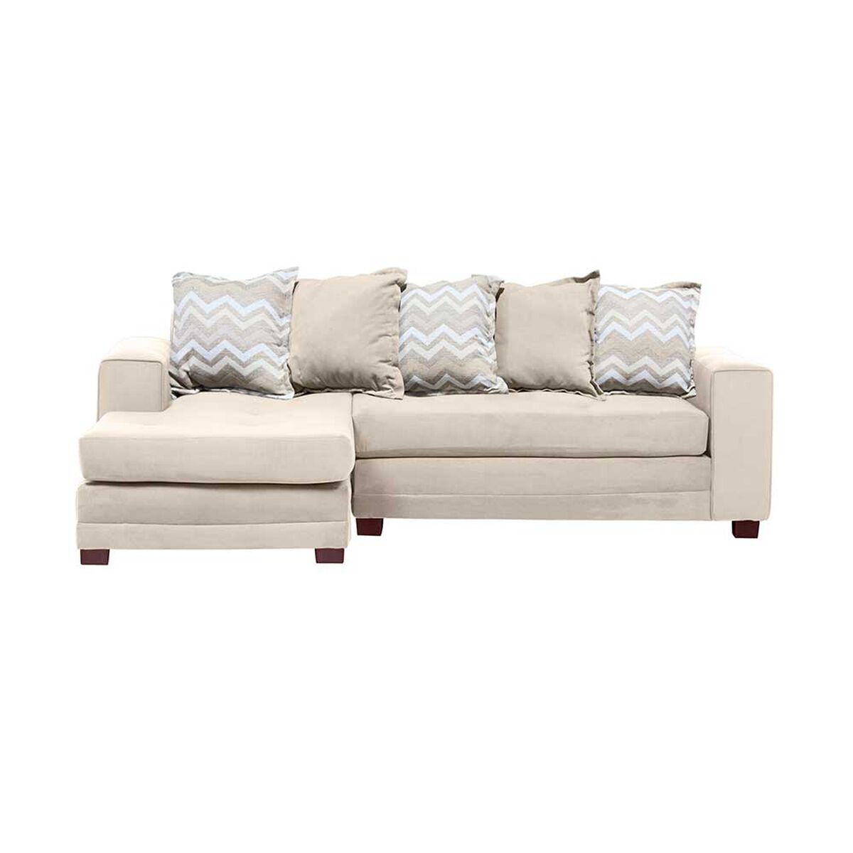 Sof&aacute; Seccional Izquierdo Living Factory Milan 3 Cuerpos Beige