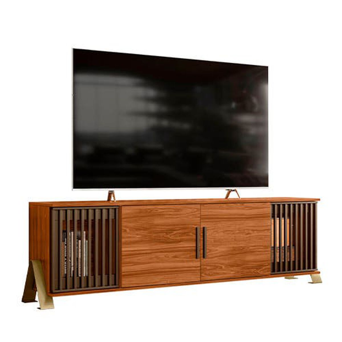 Rack TV Yardas Metallic 1.9 Hasta 75" Café